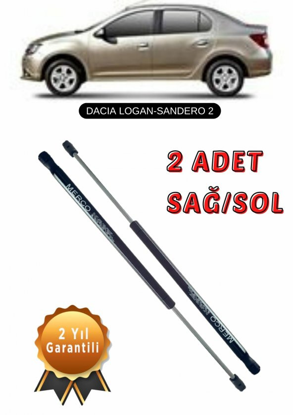 Dacia Logan 2/Sandero2(12/-)Kaput Amortisörü Takım 654713274R