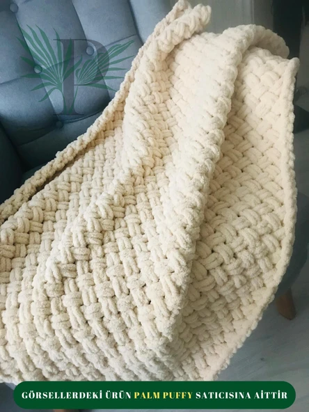 PALM PUFFY HASIR ÖRGÜLÜ BEJ BEBEK BATTANİYESİ - 3