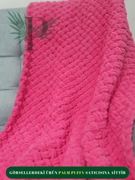 PALM PUFFY HASIR ÖRGÜLÜ PEMBE BEBEK BATTANİYESİ - 3