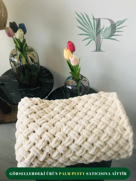 PALM PUFFY HASIR ÖRGÜLÜ BEJ BEBEK BATTANİYESİ - 2