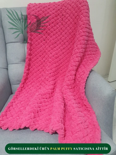 PALM PUFFY HASIR ÖRGÜLÜ PEMBE BEBEK BATTANİYESİ - 2
