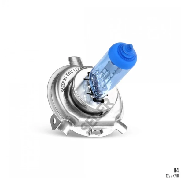 Seger H4 12V 60/55W Xenon White Ultra (4.000K Beyaz Işık) (P43 Tırnaklı) - 3
