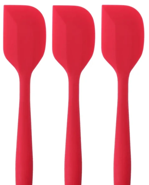 PinkRose Büyük Boy Kırmızı Silikon Spatula