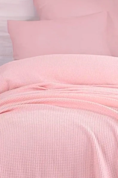 Upstyle Ecocel Pike Örtü Tek Kişilik 160x230cm Karde PudraPembe - 3