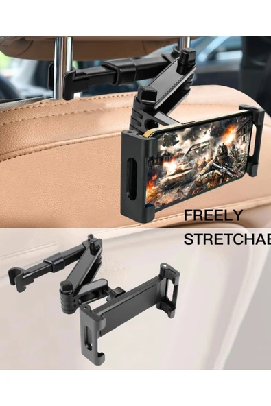 Hepu HP-A28 Araç İçi Koltuk Arkası Telefon Tablet Tutucu 360 Dönebilen Stand - 4