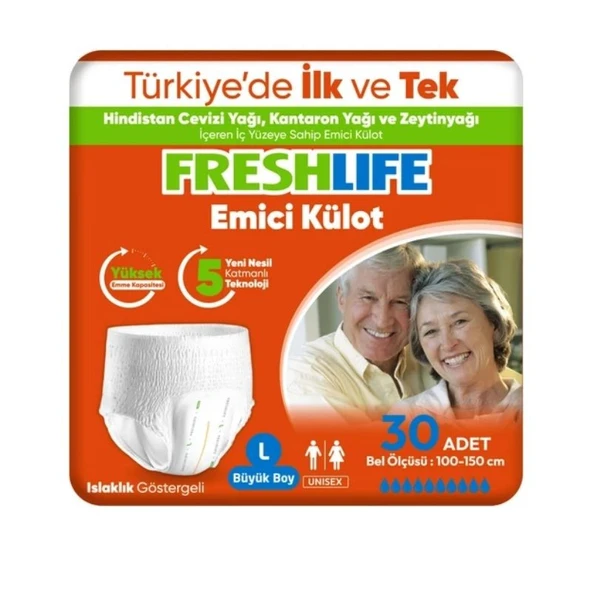 Freshlife Emici Külot Büyük Boy L 30'lu Hasta Bezi