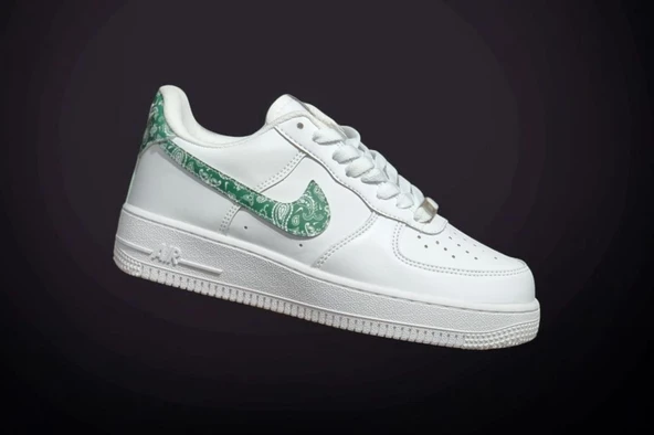 Nike Air Force 1 '07 - Green Yeşil - Desenli Günlük Sneaker Spor Ayakkabı - Resim 4