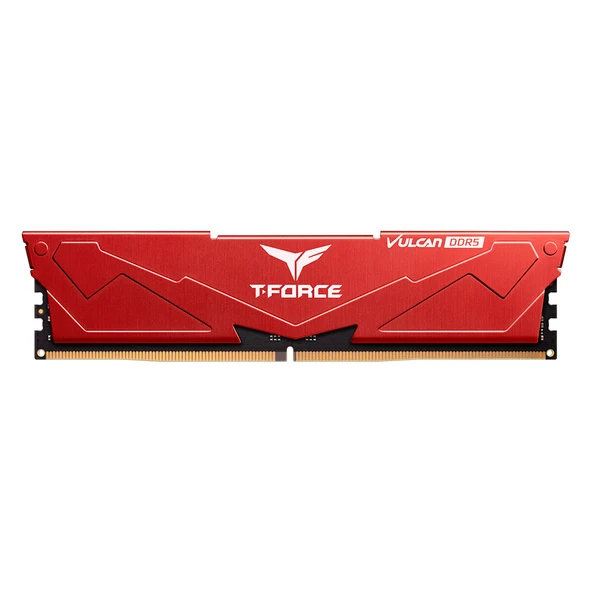 Team T-Force Vulcan Red 16GB 1x16GB 6000Mhz DDR5 CL38 Gaming Ram (FLRD516G6000HC38G01) - 4
