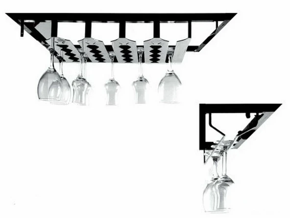 Krom Ayaklı Bardak Askı 50*50 Cm