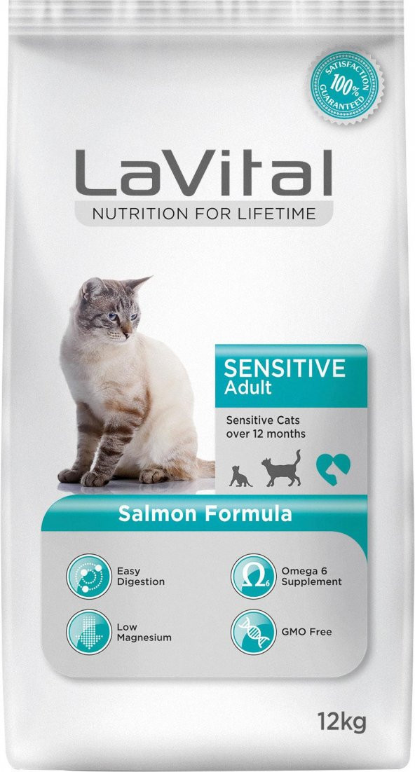 LaVital Sensitive Salmon Somonlu 12 kg Hassas Yetişkin Kuru Kedi Maması