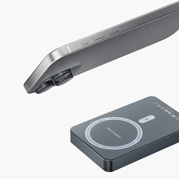 PB34 10.000 mAh 20W Kablosuz Şarjlı Kolay Taşınabilen  MagSafe PD Hızlı Şarj Mini Powerbank - 7