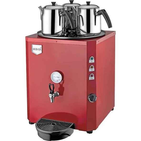 Remta Üç Demlik Jumbo Çay Makinesi 40 Litre (Otomatik Su Alma, Damacana)