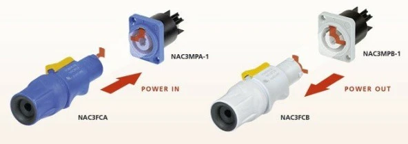 Neutrik NAC3FCB Kilitli Kablo Tipi Power Konnektör - out - 2