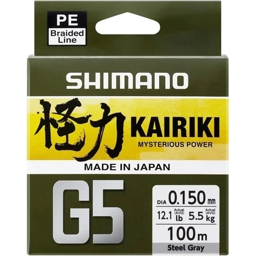Shimano Kairiki G5 5Kat İp Misina 100M Steel Gray (Gri) 0,18Mm ürün görseli