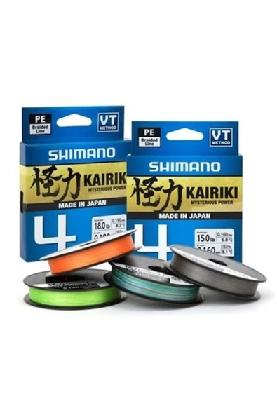 Shimano Kairiki 4 Mantis Green (Yeşil) 0,16Mm 300Mt 4Kat İp Misina