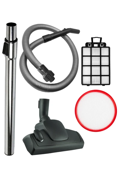Arzum Ar 4006 Olimpia Turbo Uyumlu Süpürge Hortum Boru Başlık ve Hepa Filtre Seti 5'li