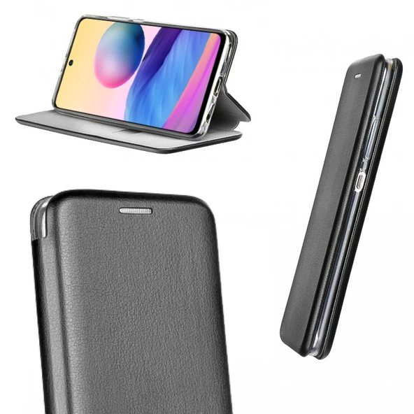 Samsung Galaxy Note 10 Lite Kılıf Shell Manyetik Kapaklı Kartlıklı Stantlı - 7