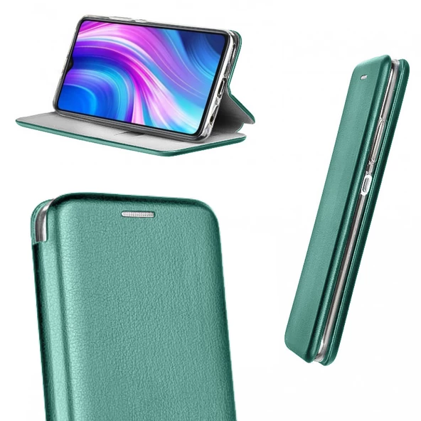 Xiaomi Redmi Note 8 Kılıf Shell Manyetik Kapaklı Kartlıklı Stantlı - 12
