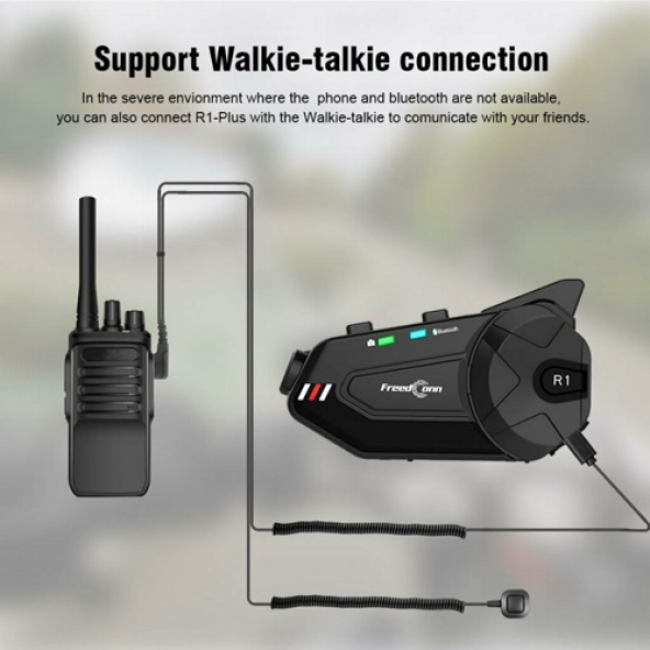 FreedConn R1 PLUS Bluetooth İnterkom Motosiklet Kask Kulaklık - 2