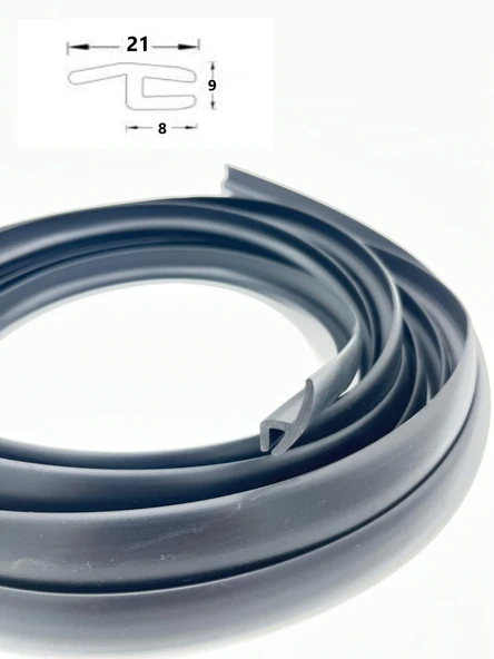 Contacall "h" Fitil 21mm Genişlik Geçmeli Alüminyum Fitili 10 metre Uzunluk Siyah Renk - Resim 3