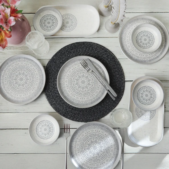 Keramika Stone Kahvaltı Takımı 10 Parça 4 kişilik 21426-27