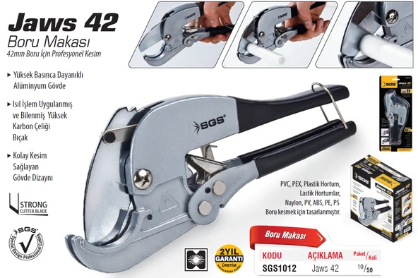 SGS1012 JAWS 42 PPRC Boru Kesme Makası 42mm - 2