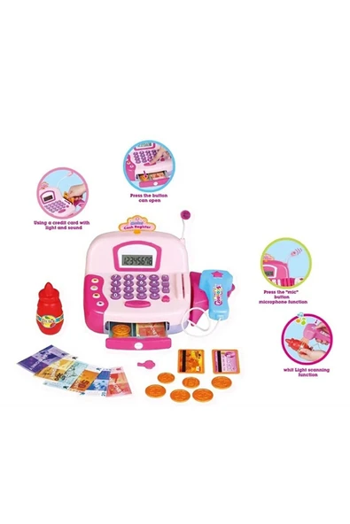 Mikrofonlu Işıklı Ve Sesli Yazar Kasa - 3