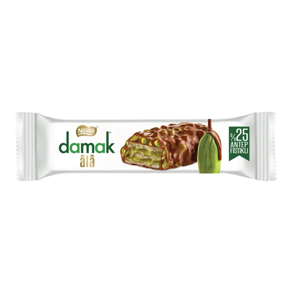 Nestle Damak Ala Antep Fıstıklı Çikolatalı Gofret 30 gr 12 Adet - 3