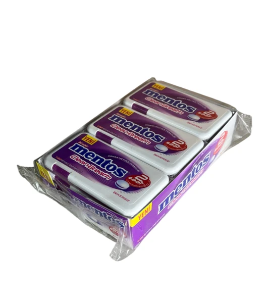 Mentos Clean Breath 2 Saat Orman Meyvesi Ferahlığı Tablet Şeker 21 gr 12 Adet - Resim 2