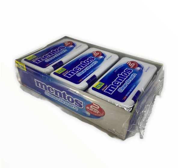 Mentos Clean Breath 2 Saat Nane Aromalı Tablet Şeker 21 gr 12 Adet - 3