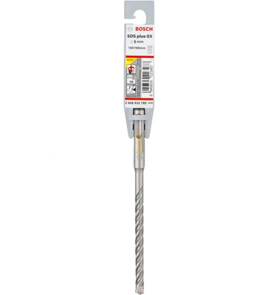 Bosch SDS Plus-5X 9 x 160 mm Dört Elmaslı Matkap Ucu