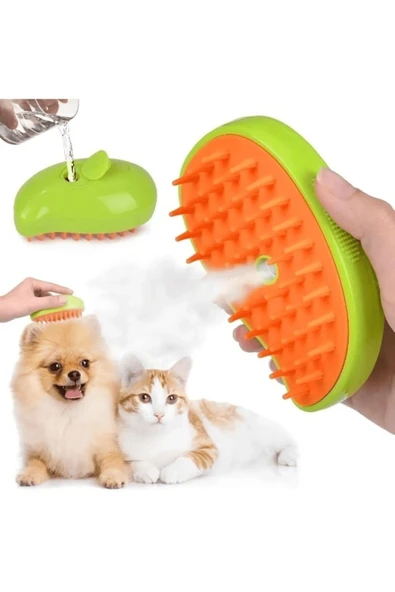 Pribor Pratik Şarjlı Soğuk Buharlı Kedi Köpek Fırçası Tarağı