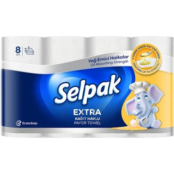 Selpak Extra Kağıt Havlu 8 Li
