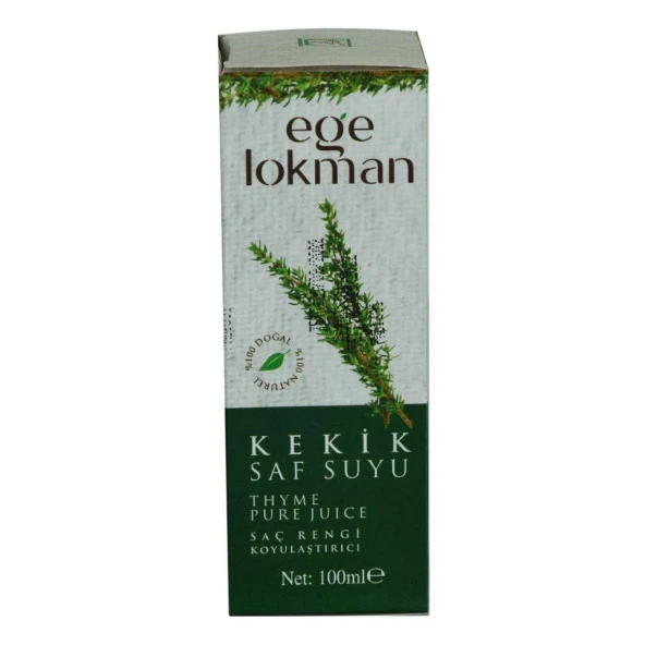 Ege Lokman Saç Rengi Koyulaştırıcı Kekik Saf Suyu Sprey 100ML - 3