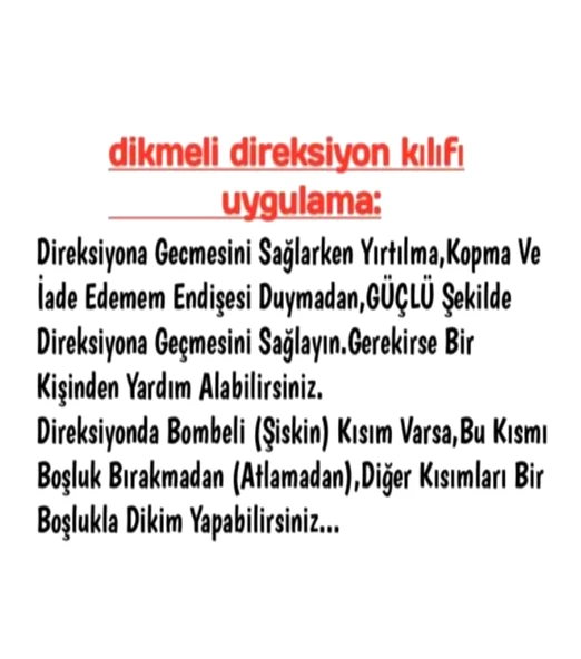 Dikmeli Direksiyon Kılıfı Dacia Uyumlu Jogger Soft Siyah (38×10Cm) - Resim 3