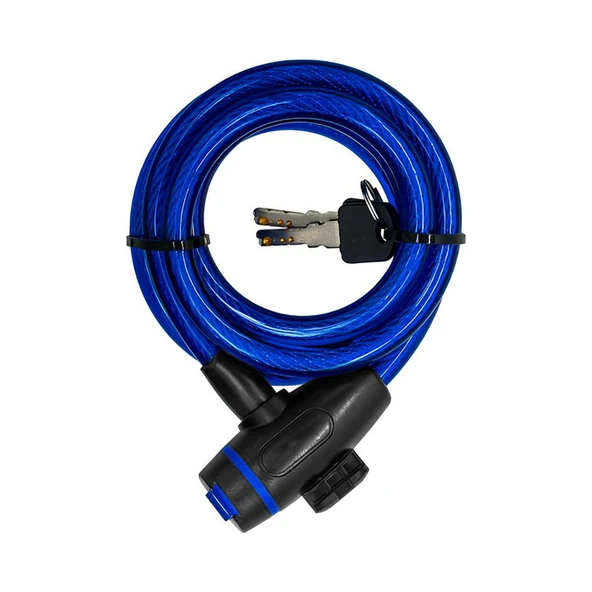 Bisiklet Halat Zincir Kilit 150 cm Motosiklet Çelik Kilit Çap 12 mm Ø  Hırsız Önleme Güvenlik 1 Adet - 5