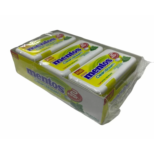 Mentos Clean Breath 2 Saat Limon Aromalı Tablet Şeker 21 gr 12 Adet - 3