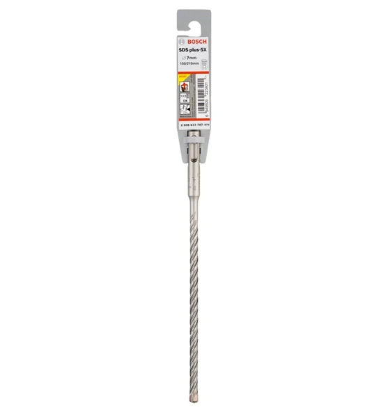 Bosch SDS Plus-5X 7 x 210 mm Dört Elmaslı Matkap Ucu