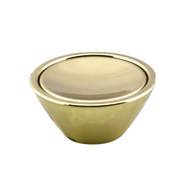 10 Adet Delta Düğme Gold Mobilya Mutfak Dolap Dolabı Çekmece Kulpu Kulbu Plastik Altın Tek Vida Kulp - 4