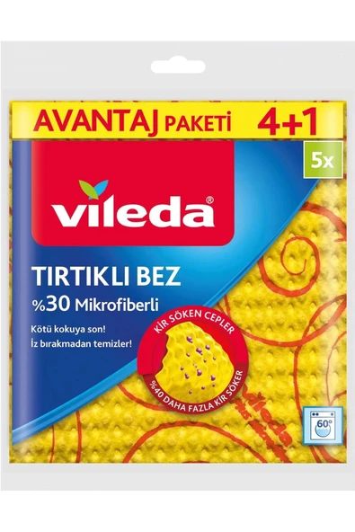 Vileda 166991  Tırtıklı Novolon Tem. Bezi 4+1 ürün görseli