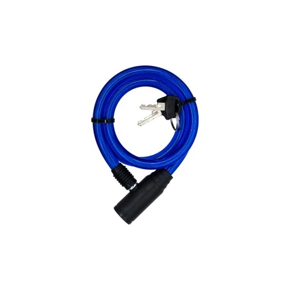 Bisiklet Halat Zincir Kilidi 80 cm Çelik Kilit Çap 10 mm Ø  Hırsız Önleme Güvenlik 1 Adet - 5