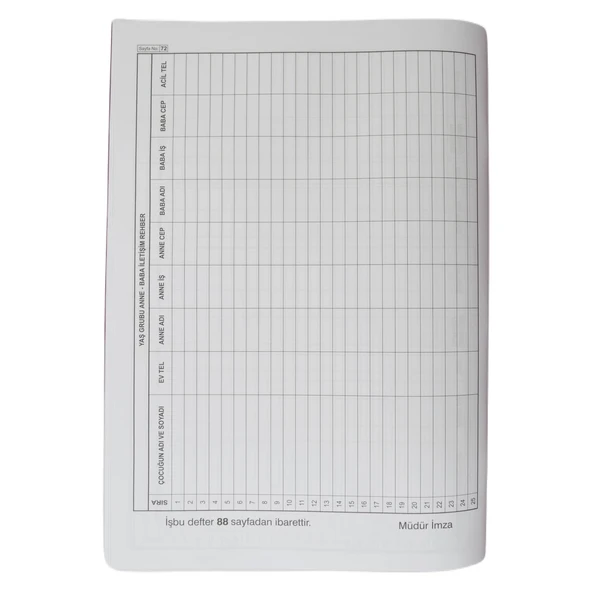 Gülpaş 25x35 Plastik Kapak Anasınıfı Defteri Kod:512 - 6