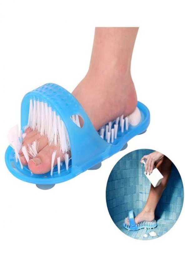 Banyo Ayak Yıkama Terliği Topuk Ponza Taşlı Vantuzlu Terapi Etkili Terlik - 3
