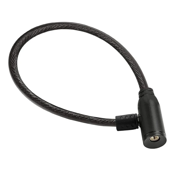 Bisiklet Halat Zincir Kilidi 65 cm Çelik Kilit Çap 10 mm Ø  Hırsız Önleme Güvenlik 1 Adet - 6