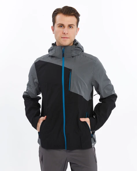 Mapamyumco Windbreaker Erkek Ceket-FÜME-SİYAH - Resim 5