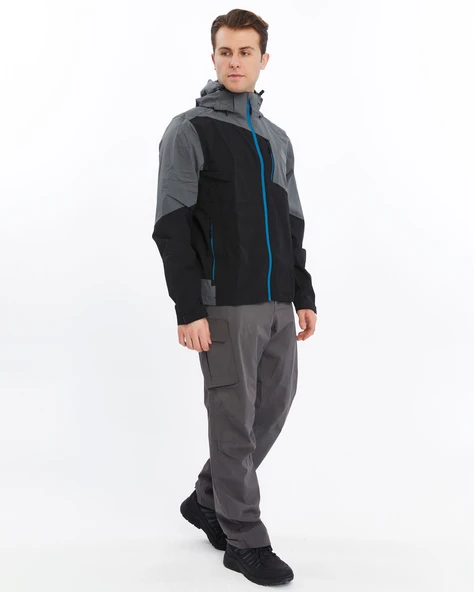 Mapamyumco Windbreaker Erkek Ceket-FÜME-SİYAH - Resim 3