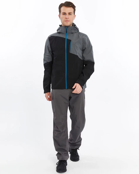 Mapamyumco Windbreaker Erkek Ceket-FÜME-SİYAH - Resim 2