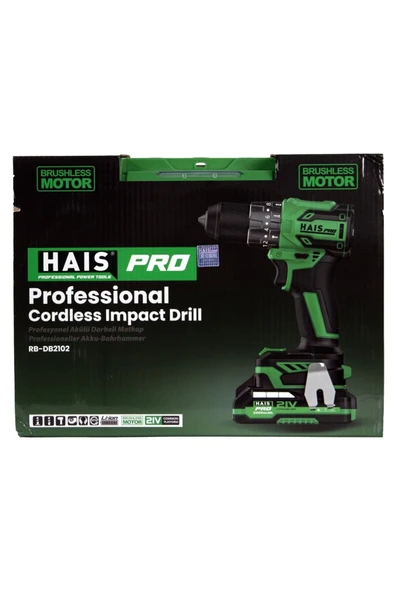 Haispro RB-DB2102 Profesyonel Darbeli Vidalama Matkap 21 V 2x2.0 Ah Çift Akülü - 3