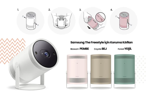 Samsung The Freestyle Projeksiyon Kılıfı Silikon Koruma - 4