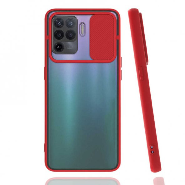 Oppo Reno 5 Lite Kılıf Zore Lensi Sürgülü Kamera Koruyucu Kılıf - 3
